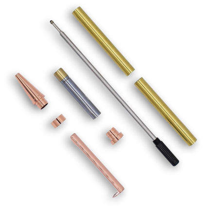 Picture of Charnwood 7mm Slimline Twist Pen Black Copper - PEN7CO