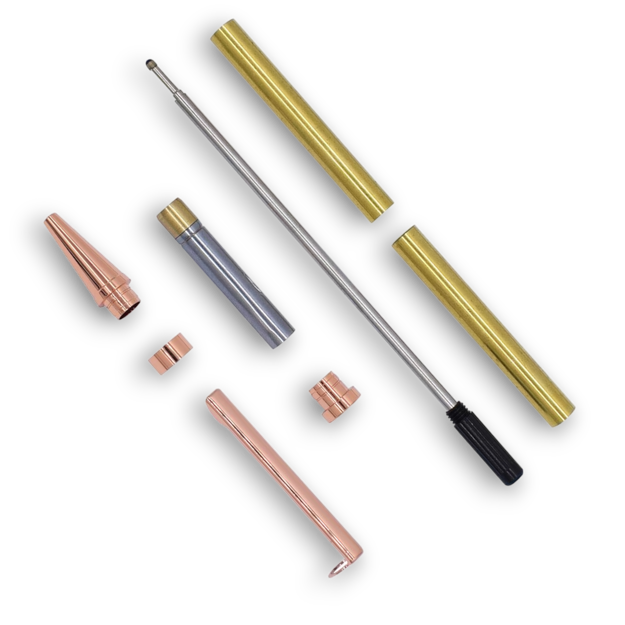 Picture of Charnwood 7mm Slimline Twist Pen Black Copper - PEN7CO