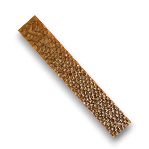 Picture of Honeycomb Style Orange Acrylic Pen Blank - HCO1