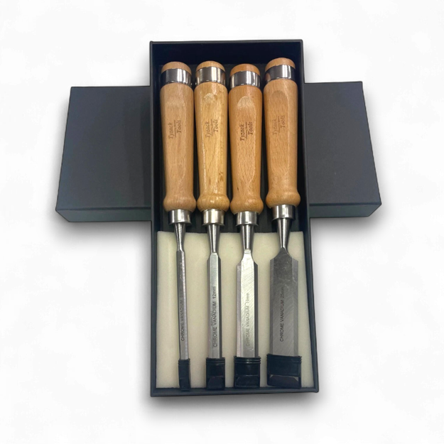 Picture of Tyzack Chisel Set of 4pcs : 6 12 19 25mm With Wooden Handle