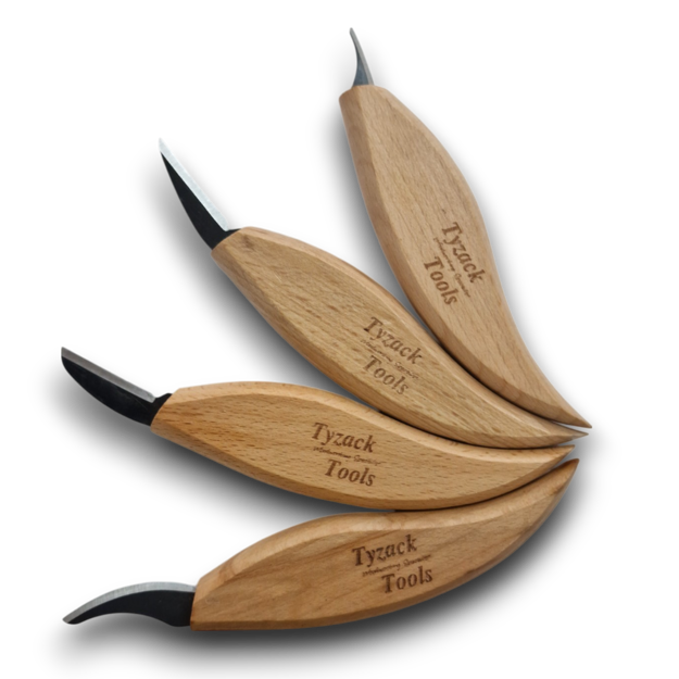 Picture of Tyzack Similar to Flexcut 4 Piece Wood Carving Set in Storage Pouch - TYFC01