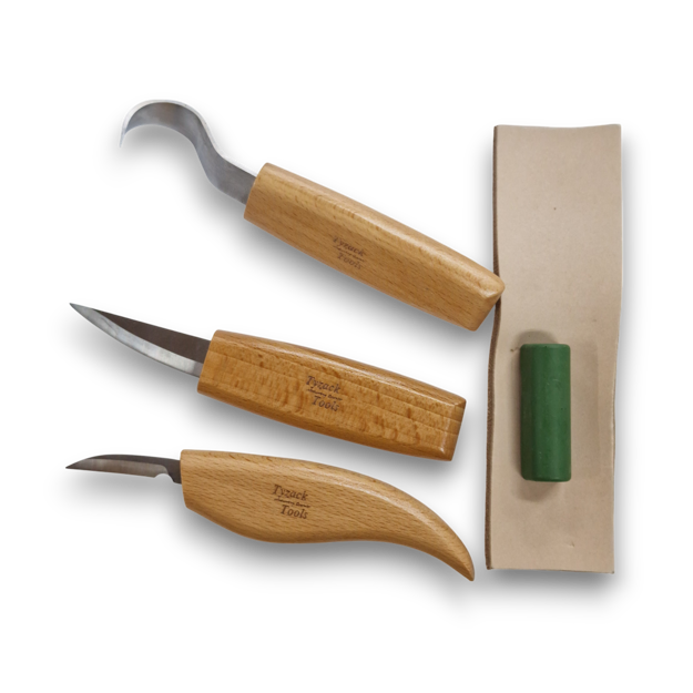 Picture of Tyzack Similar Mora Woodcarving Carving Tool Set Pouch pc Strop Polish - TYMC01