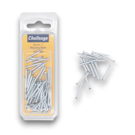 Picture of Challenge Zinc Plated Masonry Nails 25mm Clam Pack