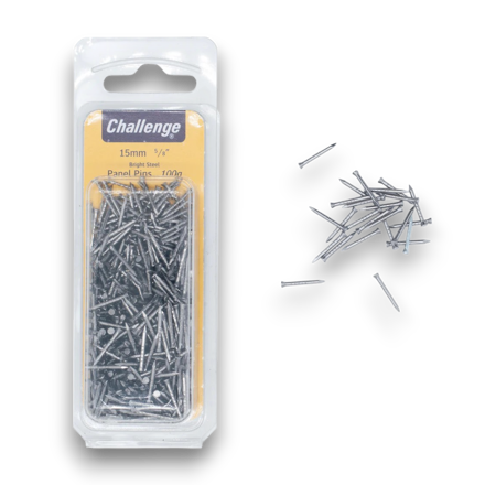 Picture of Challenge 15mm Bright Steel Panel Pins - 40221