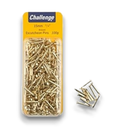 Picture of Challenge 15mm Brassed Escutcheon (Dome head) Pins - 40246