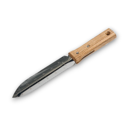 Picture of Nisaku Tomita Japanese Hori Hori Stainless Steel Weeding Garden Trowel - 650
