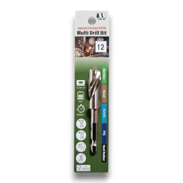 Picture of Star M Japanese 601 12mm Brad Drill Bit For Soft Hard Wood PVC ABS