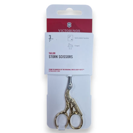 Picture of Victorinox Stork Embroidery Gold-Plated Scissors 9cm - 8.1040.09