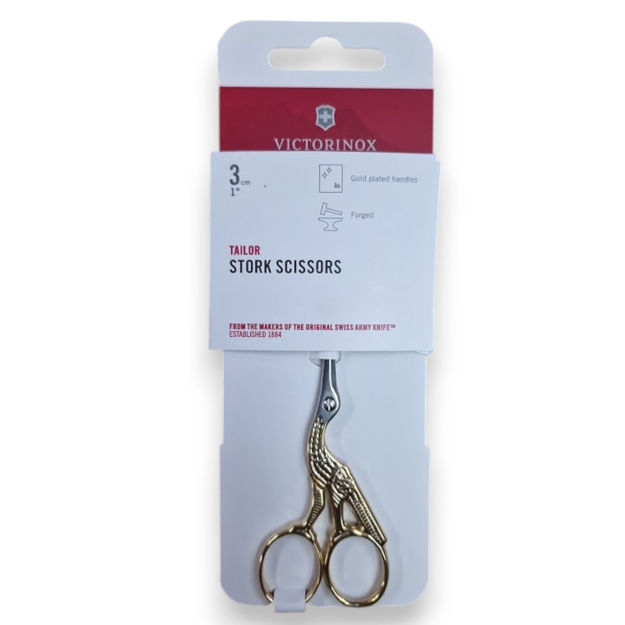 Picture of Victorinox Stork Embroidery Gold-Plated Scissors 9cm - 8.1040.09