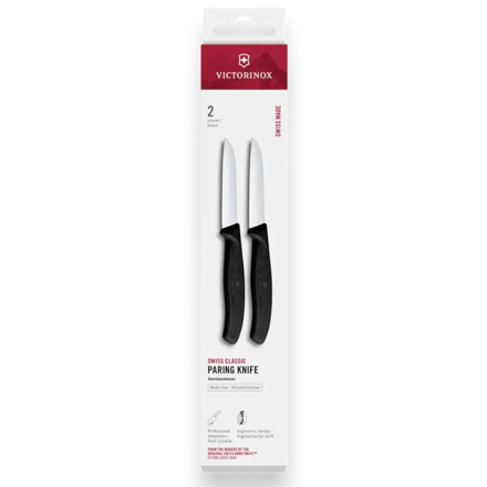 Picture of Victorinox Swiss Classic Straight Paring Knife 8cm Black Pack of 2 - 6.7403.2