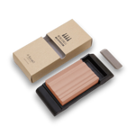 Picture of Suehiro Japanese 280 Grit Carvers Profile Sharpening Stone With Rubber Stand - 2HS-12