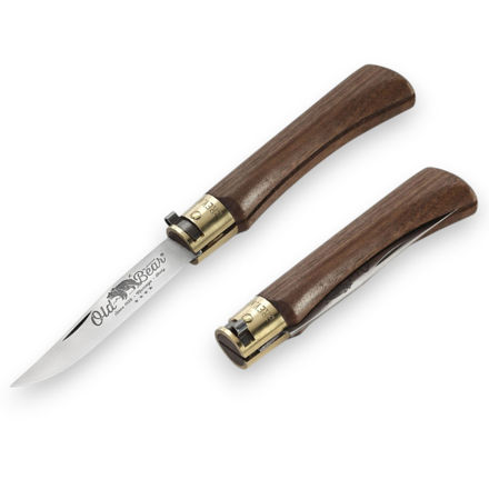 Picture of Old Bear Classical Stainless Medium American Walnut Folding Knife - 9307/19_LU