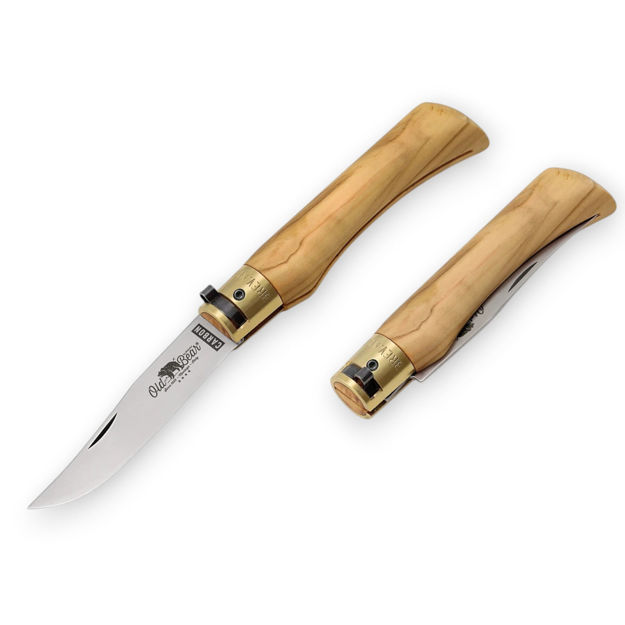 Picture of Old Bear Classical Carbon Small Italian Olive Folding Knife - 9306/17_LU