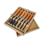 Picture of Fujikawa Oire Nomi Japanese Chisel 6pc Set in Wooden Box