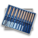 Picture of Fujikawa Oire Nomi Japanese Chisel 10pc Set in Wooden Box