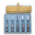 Picture of Shusaku 5pc Oire Japanese Chisel Set White Paper Steel HRC62