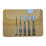 Picture of Shusaku 5pc Oire Japanese Chisel Set White Paper Steel HRC62