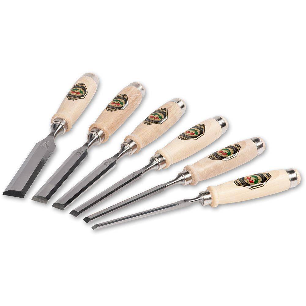 Kirschen 1101 6 Piece Bevel Edge Chisel Set (in Wooden Box) - Tyzacktools