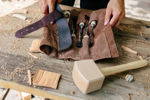 Picture of Two Cherries Kirschen 4 Piece Bevel Edge Chisel Set With Leather Roll - 1151002