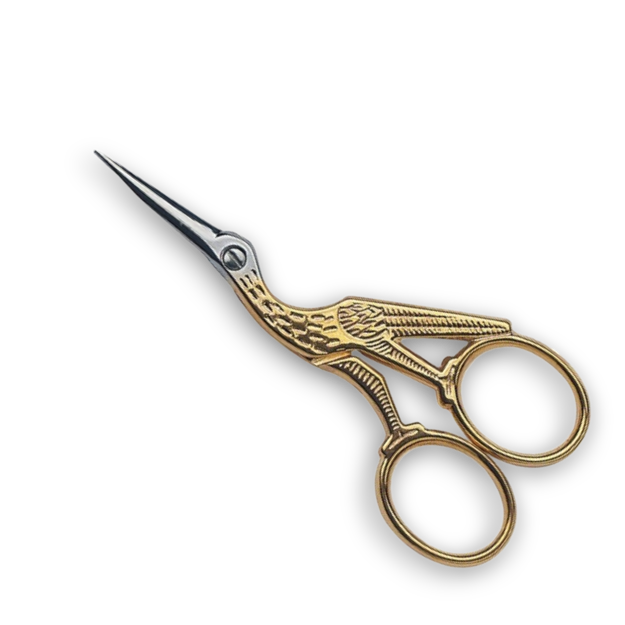 Picture of Victorinox Stork Embroidery Gold-Plated Scissors 9cm - 8.1040.09