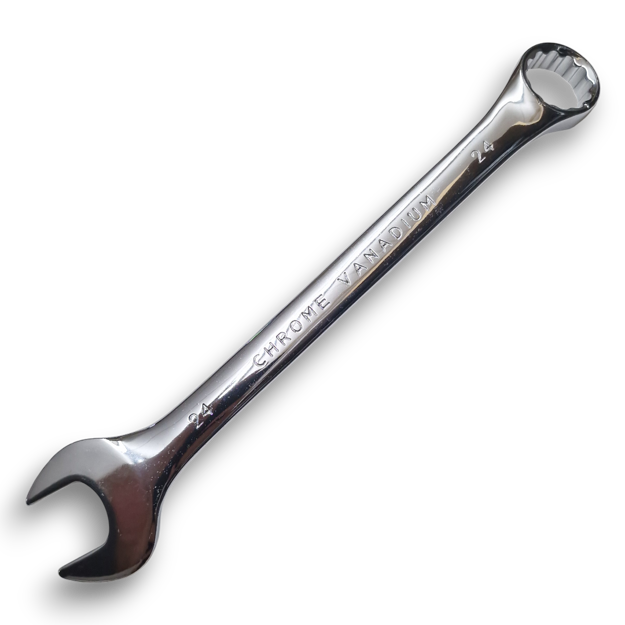 Picture of 24mm Polished Chrome Vanadium Combination Spanner