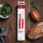 Victorinox Swiss Classic 2-Piece Paring Knife and Peeler Set in Red