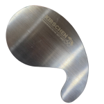 Kirschen 3802000 Gooseneck cabinet scraper showing the polished German spring steel 