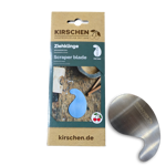 Kirschen 3802000 Gooseneck cabinet scraper showing the polished German spring steel