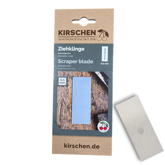 Picture of Two Cherries Kirschen 3800005 Fine Rectangular Cabinet Scraper - 0.5mm