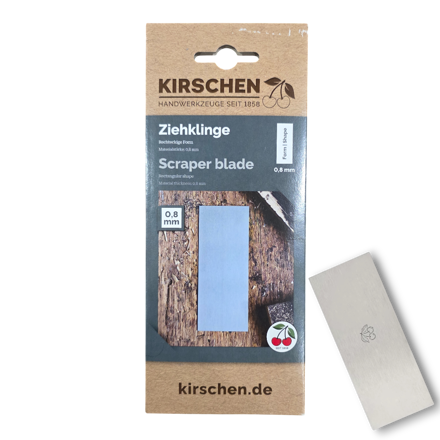 Picture of Two Cherries Kirschen 3800008 Rectangular Cabinet Scraper - 0.8mm