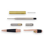 Venetian Twist Pen Kit in Copper finish, featuring a sleek design and twist mechanism, perfect for custom pen making and craft projects