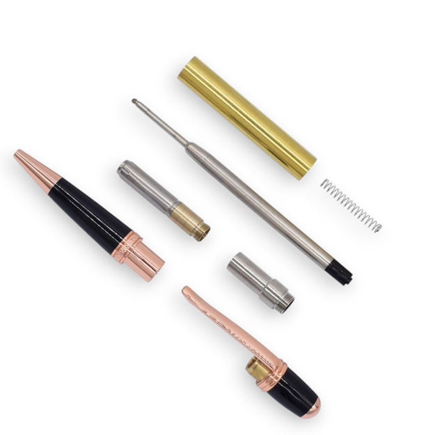 Venetian Twist Pen Kit in Copper finish, featuring a sleek design and twist mechanism, perfect for custom pen making and craft projects