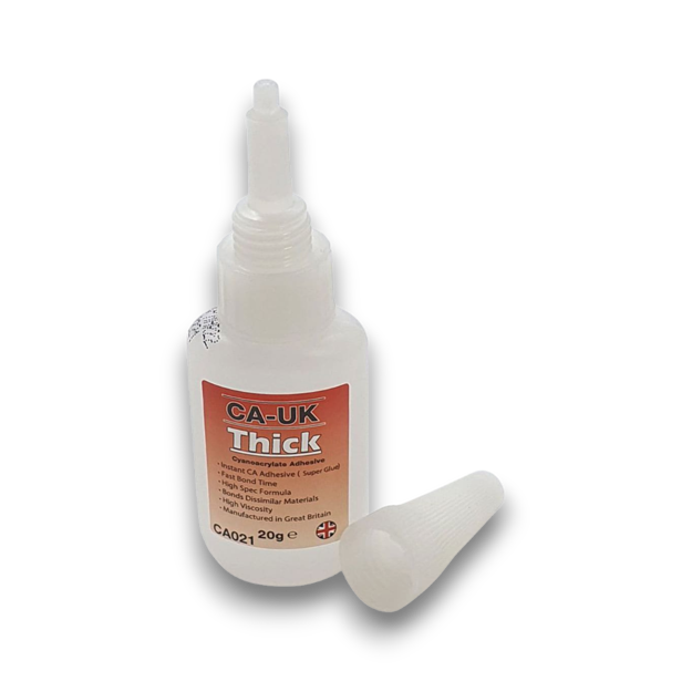 CA-UK CA021 Thick Cyanoacrylate Superglue 20g tube with high viscosity adhesive for strong bonding and gap filling