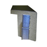 Quick action aluminium mitre clamp holding frame moulding securely in place