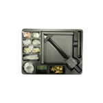 Included 266 piece picture framing hardware kit with wire, D-rings, and wall hooks