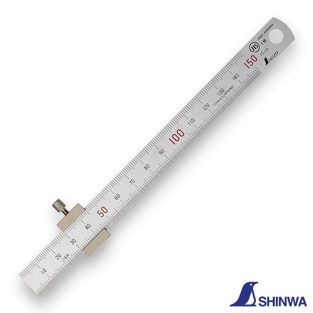 Shinwa Japanese 150mm Stainless Steel Rule With Ruler Stop - 76751 ...