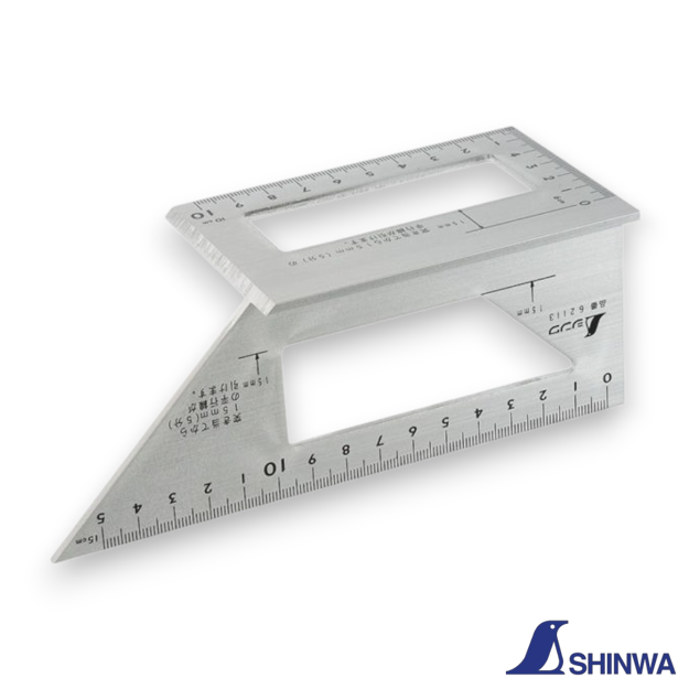 Shinwa 62113 to mark a 45-degree angle on a wood workpiece