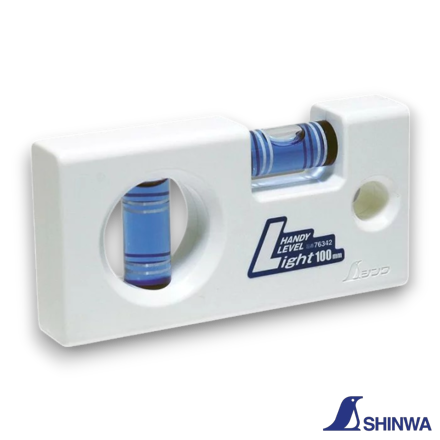 Shinwa 76342 Handy Level Light 100mm non-magnetic spirit level with blue vial