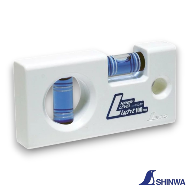 Shinwa 76342 Handy Level Light 100mm non-magnetic spirit level with blue vial