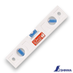 Shinwa 76332 Slim Level 200mm white with magnetic backing and blue liquid bubble tube