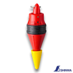 Shinwa 77982 Supita 200g Plumb Bob with yellow tip and anti-scratch rubber cover