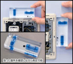 Shinwa 76387 Revo Clear Cube showing two-direction bubble vials on a transparent acrylic body
