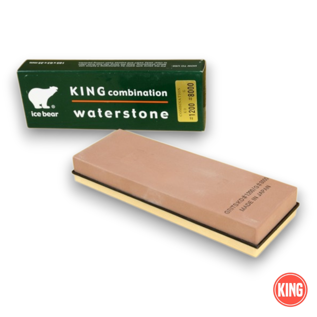 King 1200/8000 grit Japanese combination waterstone sharpening stone for knives and tools