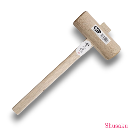 Shusaku Japanese wooden mallet 48mm made from white oak for woodworking and chisel use