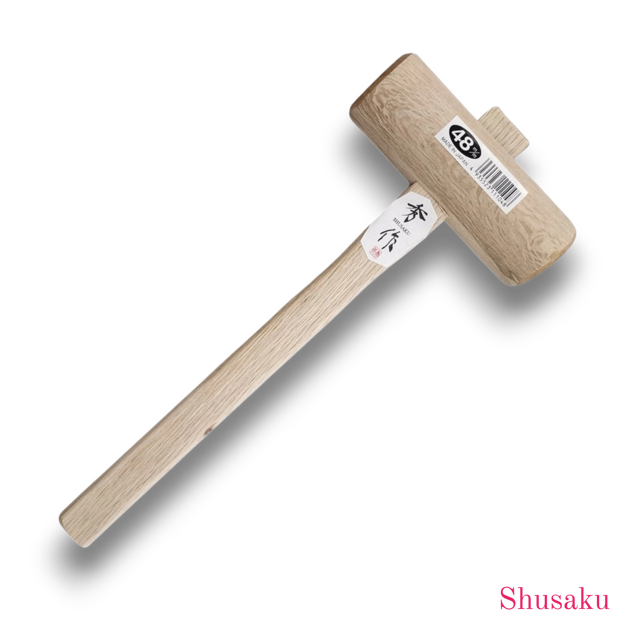 Shusaku Japanese wooden mallet 48mm made from white oak for woodworking and chisel use