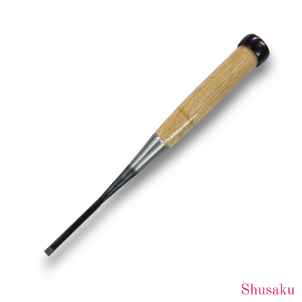 Shusaku Oire 6mm Japanese chisel made from white paper steel with wooden handle