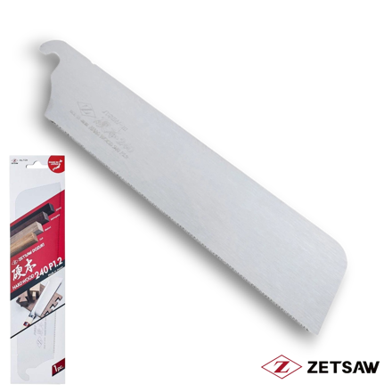 Z-Saw 240mm hardwood replacement blade for Japanese Dozuki-Me tenon saw with ultra-fine teeth for precision joinery