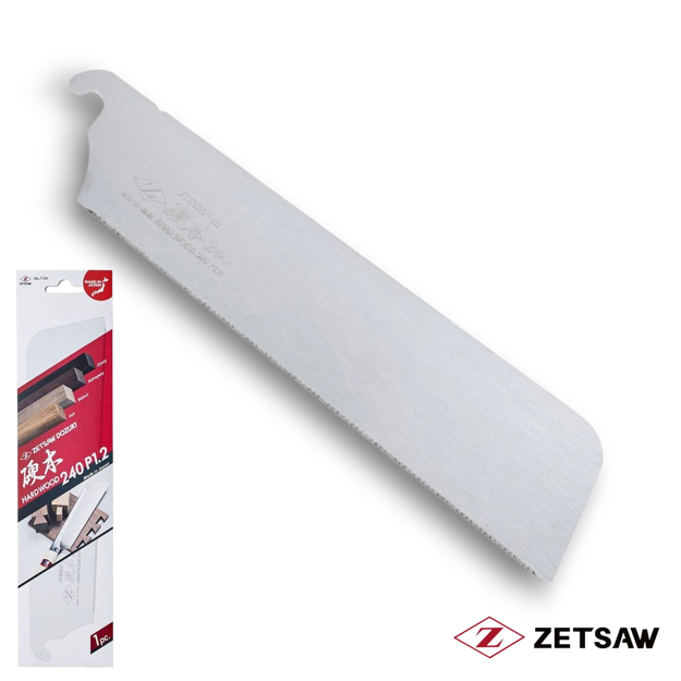 Z-Saw 240mm hardwood replacement blade for Japanese Dozuki-Me tenon saw with ultra-fine teeth for precision joinery