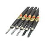 Michihamono 5 piece Woody Japanese wood carving tool kit with precision chisels for detailed carving and woodworking
