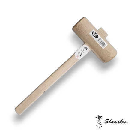 Shusaku Japanese wooden mallet 48mm made from white oak for woodworking and chisel use